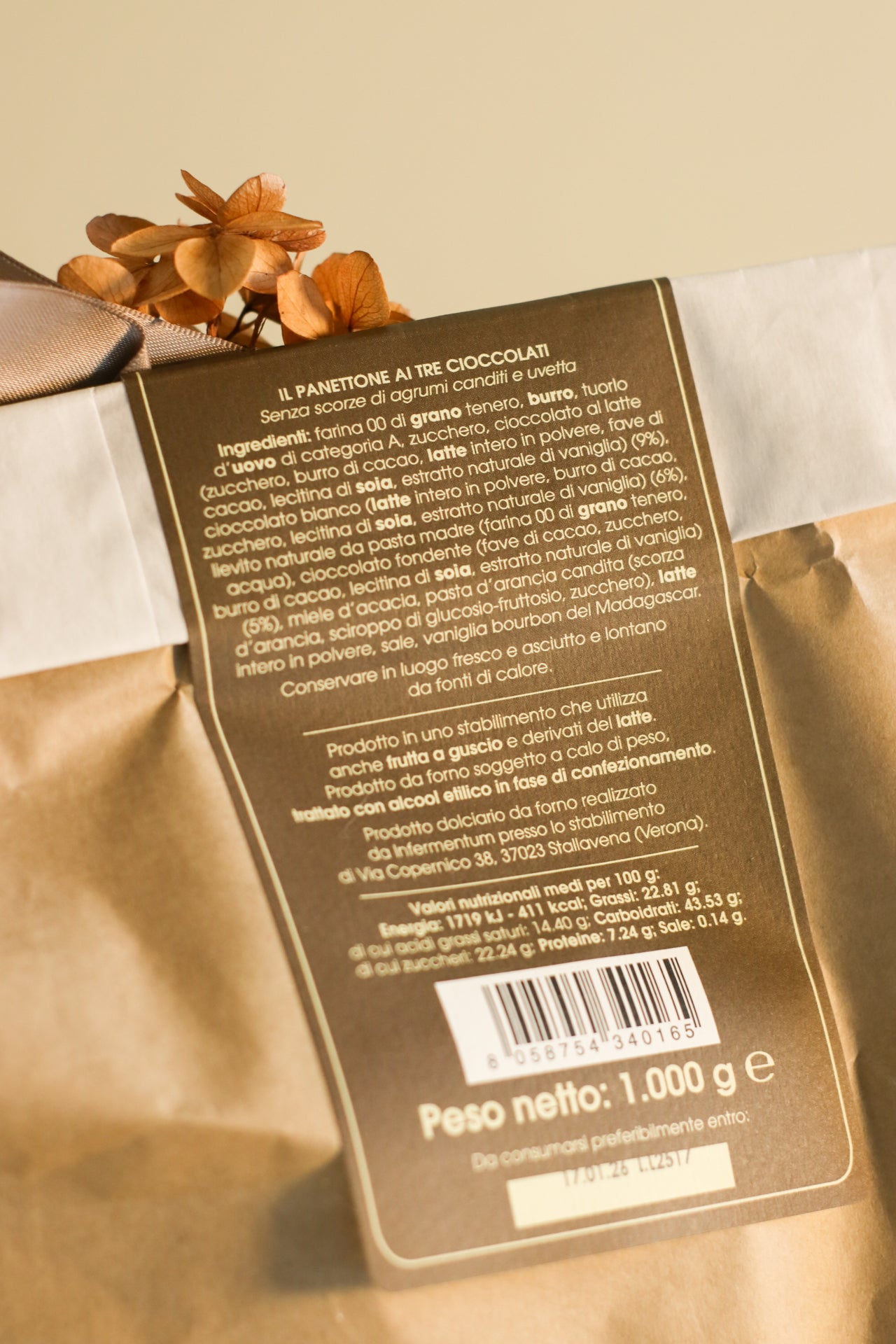 Panettone ai 3 cioccolati 1kg