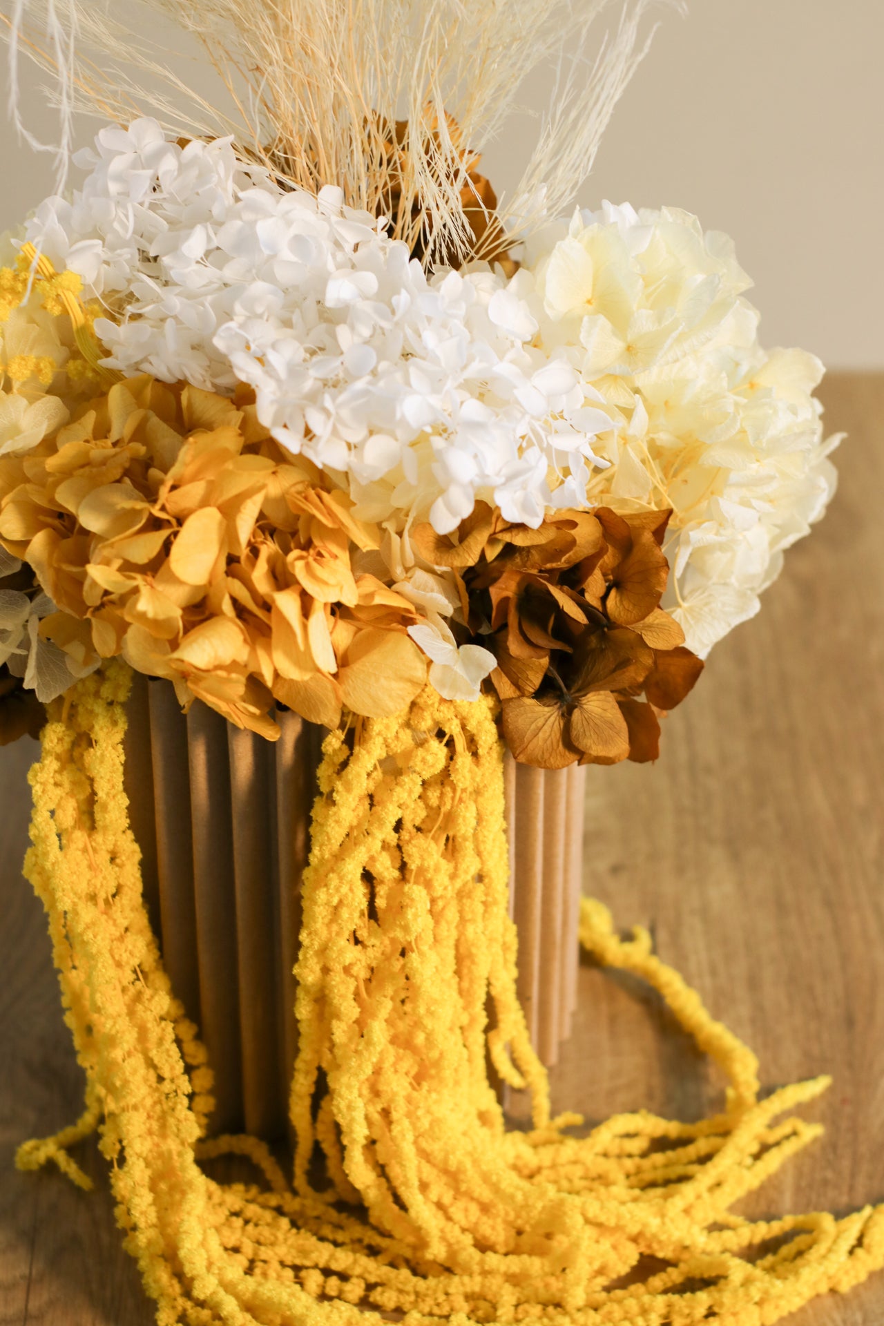 Grande Limoncello, composizione di fiori stabilizzati