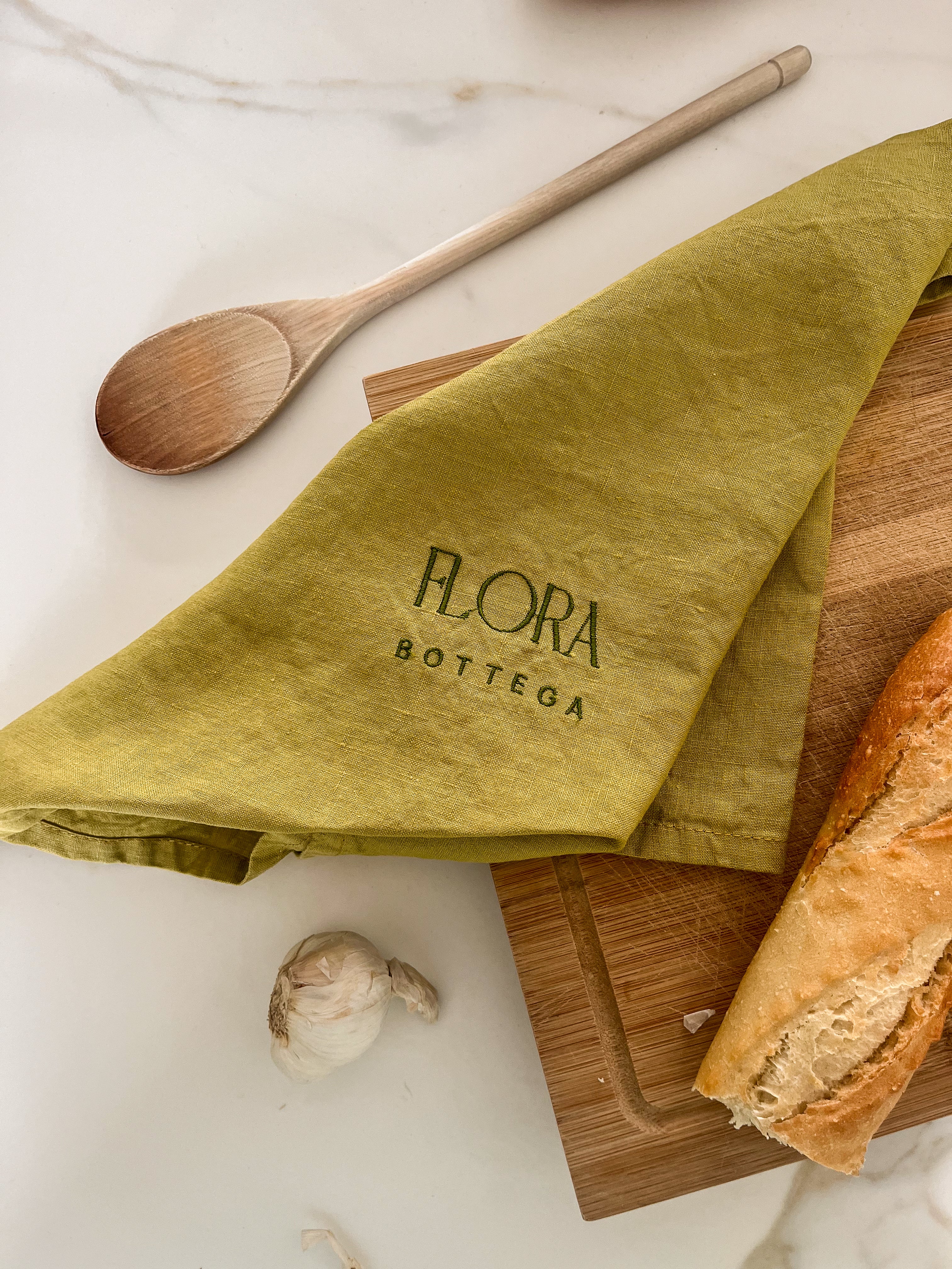 Canovaccio Flora in lino, ricamo a rilievo