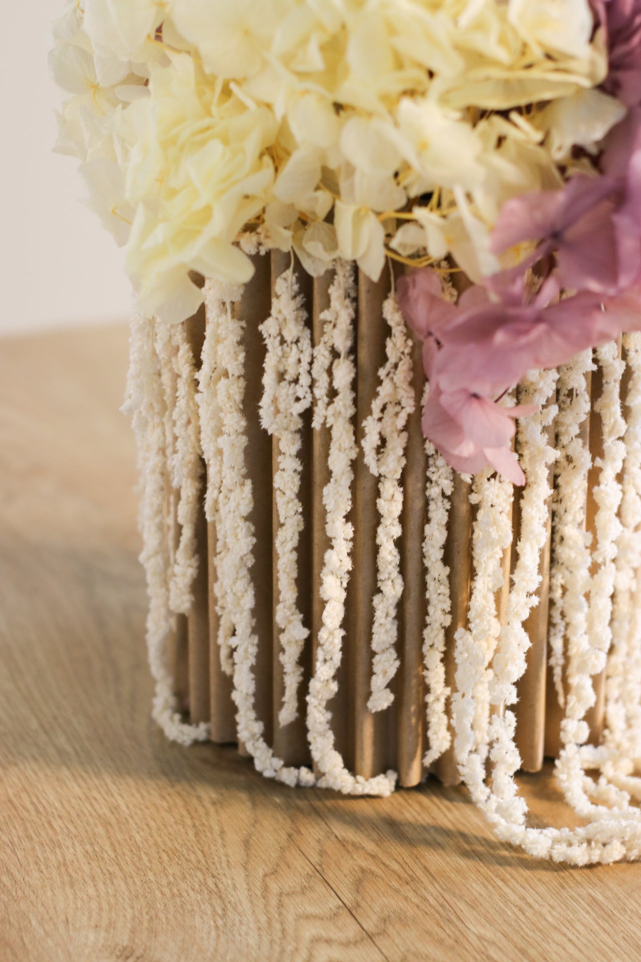 Grande Lunare, composizione di fiori stabilizzati